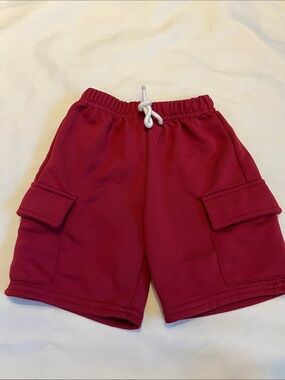 “Bundle 10/$13” SHEIN 4T cargo boy kids Knit sweatpants Shorts in Burgundy